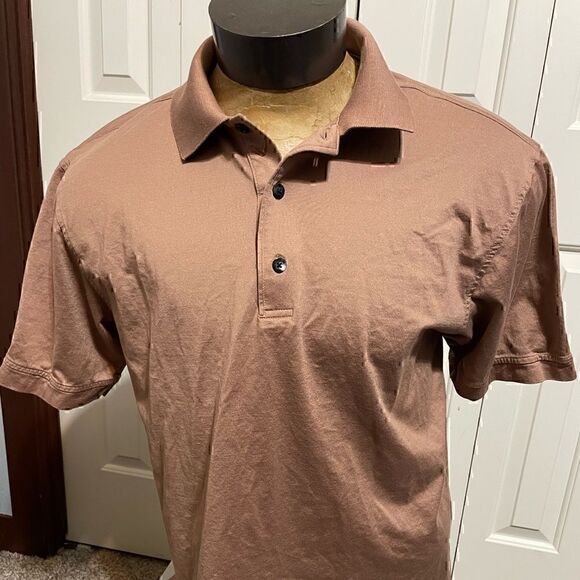 Callaway Golf Bronze Color Mens Large Short Sleeve Polo - Picture 1 of 5